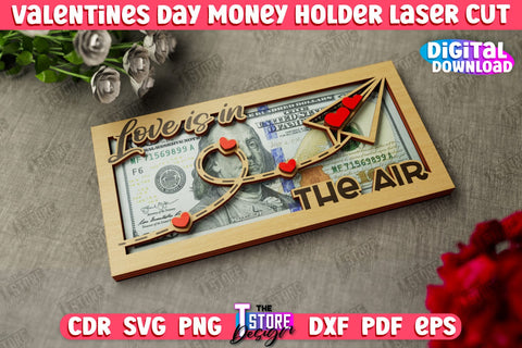 Valentine's Day Money Holders Bundle | Gift Idea | Romantic Season | Greeting Card | Holidays | CNC Files SVG The T Store Design 