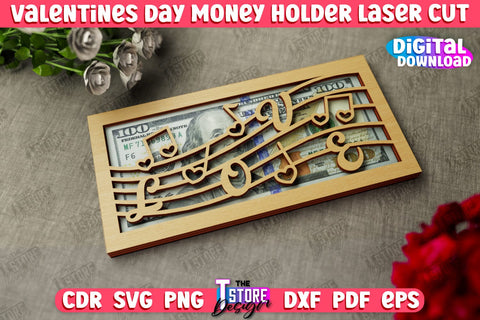 Valentine's Day Money Holders Bundle | Gift Idea | Romantic Season | Greeting Card | Holidays | CNC Files SVG The T Store Design 