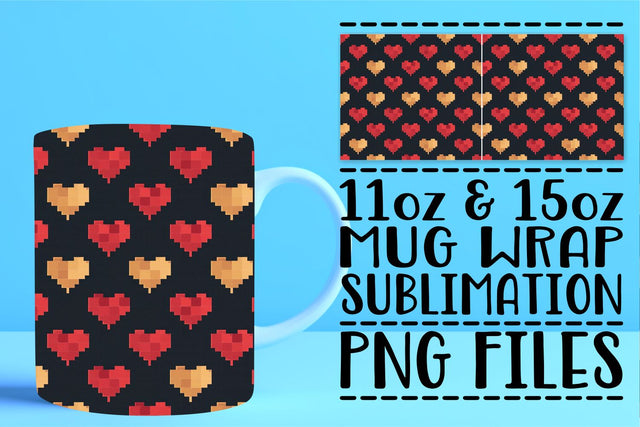 Valentine's Day Mug Wrap Love Sublimation afrosvg 
