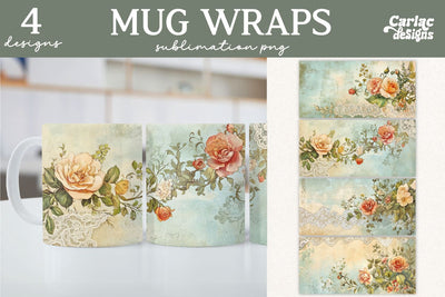 Valentines Day Mug Wrap Sublimation Sublimation Carla C Designs 