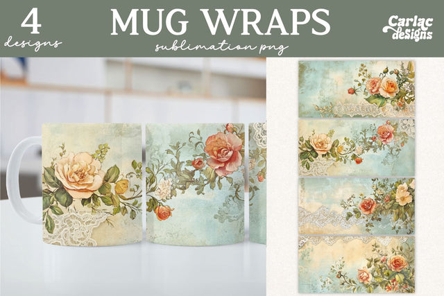 Valentines Day Mug Wrap Sublimation Sublimation Carla C Designs 