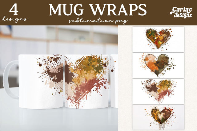 Valentines Day Mug Wrap Sublimation Sublimation Carla C Designs 