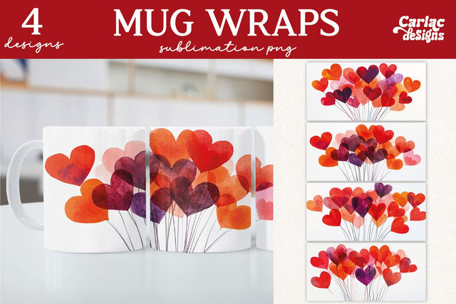 Valentines Day Mug Wrap Sublimation Sublimation Carla C Designs 