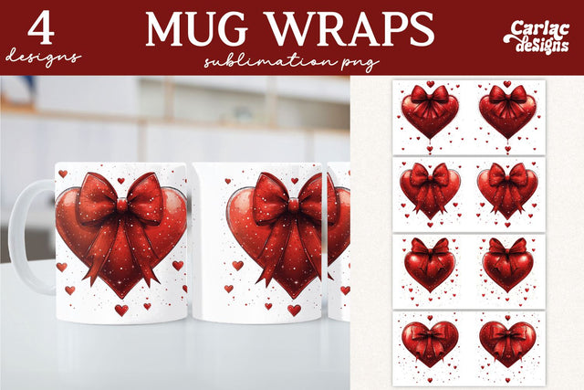 Valentines Day Mug Wrap Sublimation Sublimation Carla C Designs 