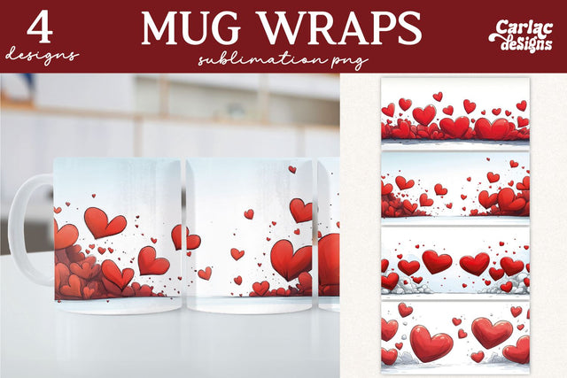 Valentines Day Mug Wrap Sublimation Sublimation Carla C Designs 