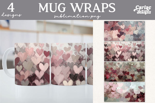 Valentines Day Mug Wrap Sublimation Sublimation Carla C Designs 
