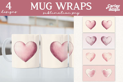 Valentines Day Mug Wrap Sublimation Sublimation Carla C Designs 