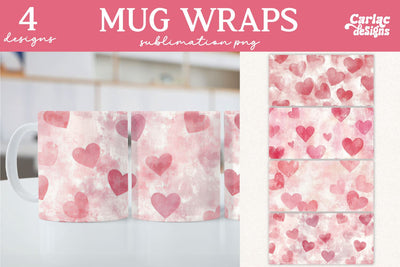 Valentines Day Mug Wrap Sublimation Sublimation Carla C Designs 