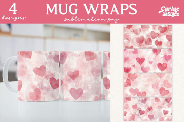 Valentines Day Mug Wrap Sublimation Sublimation Carla C Designs 