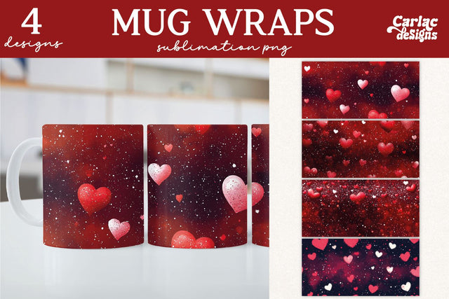 Valentines Day Mug Wrap Sublimation Sublimation Carla C Designs 