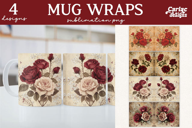 Valentines Day Mug Wrap Sublimation Sublimation Carla C Designs 