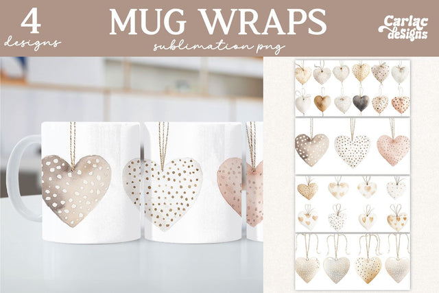 Valentines Day Mug Wrap Sublimation Sublimation Carla C Designs 