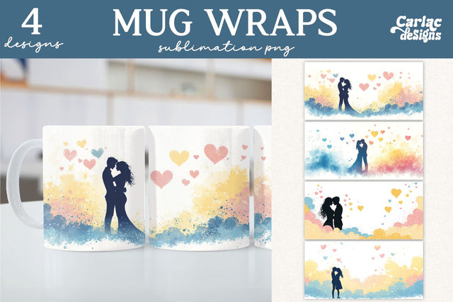 Valentines Day Mug Wrap Sublimation Sublimation Carla C Designs 