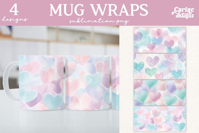 Valentines Day Mug Wrap Sublimation Sublimation Carla C Designs 