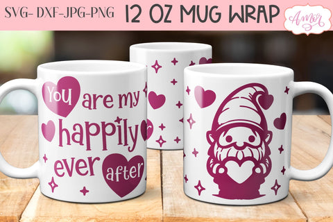 Valentines day Mug Wrap SVG for 12oz mugs infusible ink SVG Amorclipart 