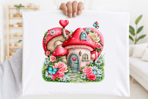 Valentine's Day Mushroom Sublimation Sublimation SVGArt 