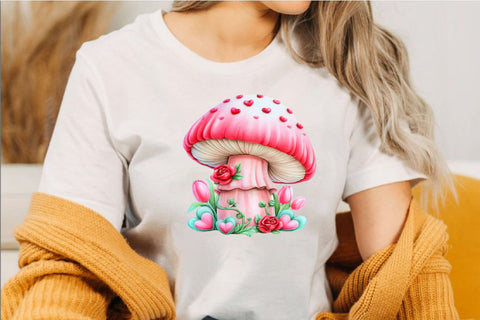 Valentine's Day Mushroom Sublimation Sublimation SVGArt 