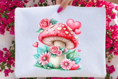 Valentine's Day Mushroom Sublimation Sublimation SVGArt 