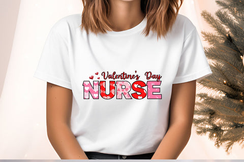 Valentines day nurse PNG Design Sublimation Designangry 