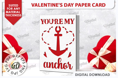 Valentine's Day Paper Card. Valentine's Greeting Card SVG SVG Evgenyia Guschina 