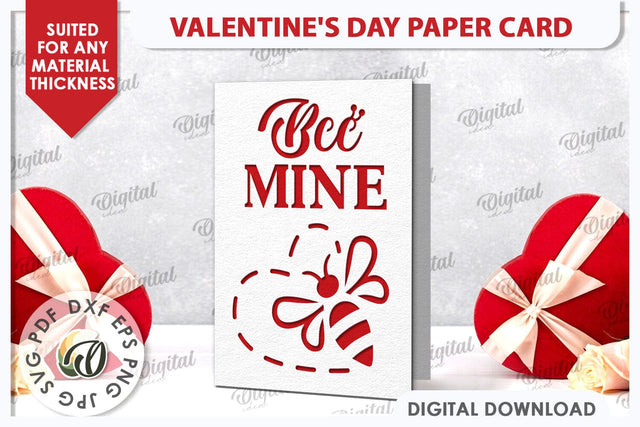 Valentine's Day Paper Card. Valentine's Greeting Card SVG SVG Evgenyia Guschina 