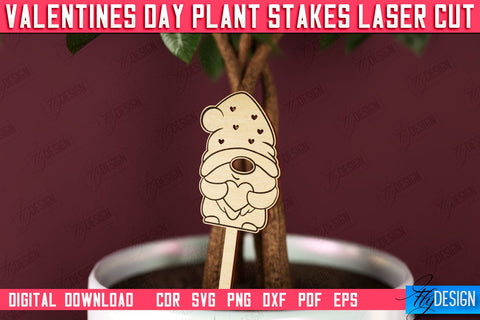 Valentine’s Day Plant Stakes Bundle | Indoor Flowers Decoration | Garden Stake | Lawn Stake | CNC Files SVG Fly Design 