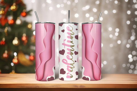 Valentines Day PNG 20oz Skinny Tumbler Sublimation CraftLabSVG 