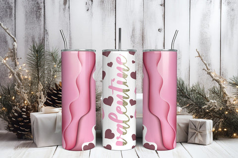 Valentines Day PNG 20oz Skinny Tumbler Sublimation CraftLabSVG 