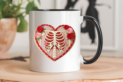 valentines day png skeleton heart SVG Angelina750 