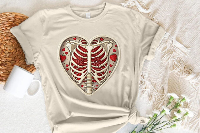 valentines day png skeleton heart SVG Angelina750 