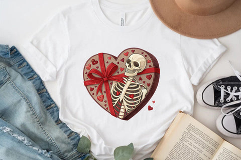 valentines day png skeleton heart SVG Angelina750 