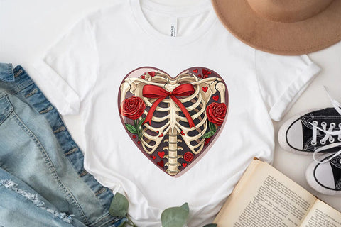 valentines day png skeleton heart SVG Angelina750 