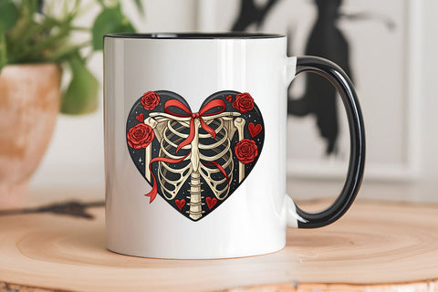 valentines day png skeleton heart SVG Angelina750 