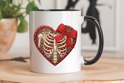 valentines day png skeleton heart SVG Angelina750 