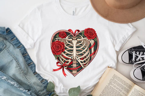 valentines day png skeleton heart SVG Angelina750 