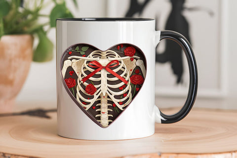 valentines day png skeleton heart SVG Angelina750 