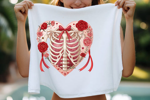 valentines day png skeleton heart SVG Angelina750 