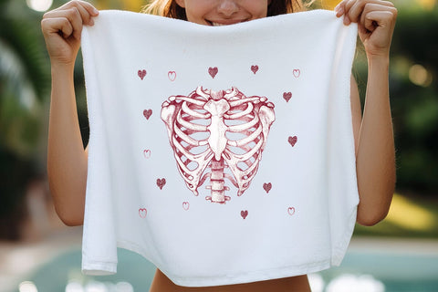valentines day png skeleton heart SVG Angelina750 