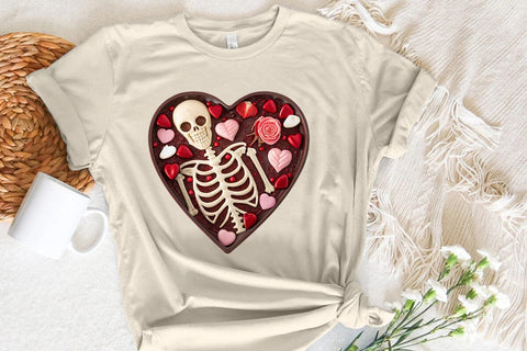 valentines day png skeleton heart SVG Angelina750 