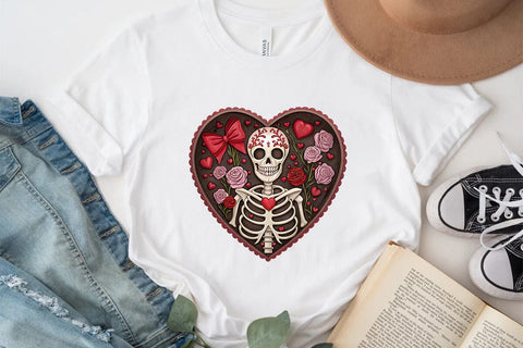 valentines day png skeleton heart SVG Angelina750 