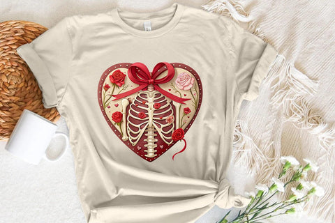 valentines day png skeleton heart SVG Angelina750 
