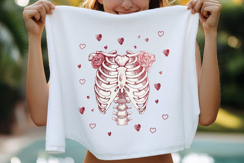 valentines day png skeleton heart SVG Angelina750 