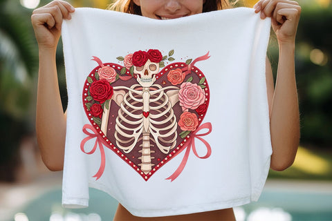 valentines day png skeleton heart SVG Angelina750 