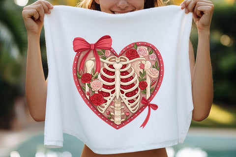 valentines day png skeleton heart SVG Angelina750 
