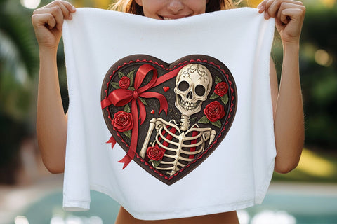 valentines day png skeleton heart SVG Angelina750 