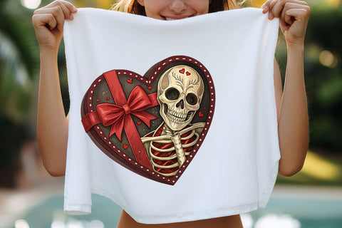 valentines day png skeleton heart SVG Angelina750 