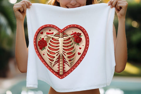 valentines day png skeleton heart SVG Angelina750 