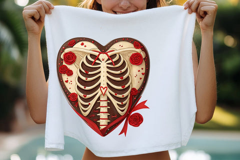 valentines day png skeleton heart SVG Angelina750 