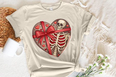valentines day png skeleton heart SVG Angelina750 