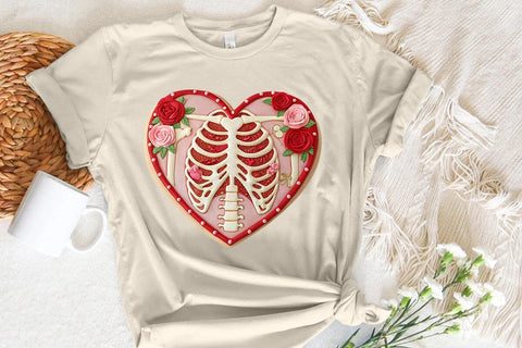 valentines day png skeleton heart SVG Angelina750 
